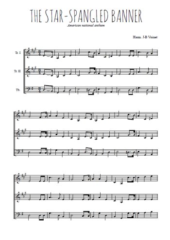 Téléchargez la partition de The star-spangled banner